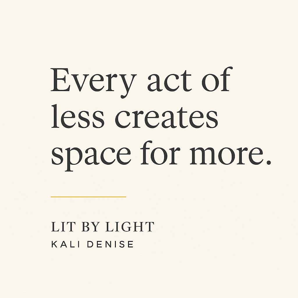 🌿 Do Less, Align More