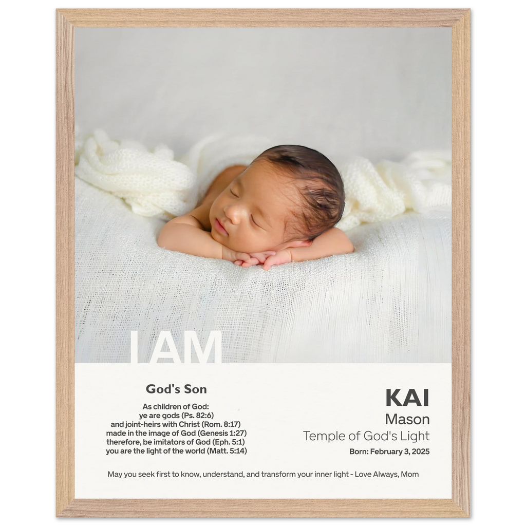 Intentional Living personalized poster—affirmations & vision statements layout, museum-quality matte paper