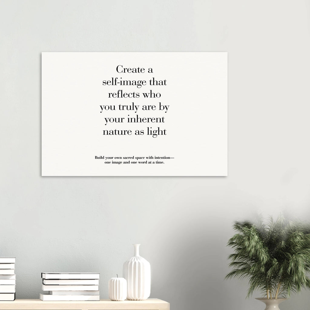 Self-Reflection Custom Canvas—personalized mantra with portrait