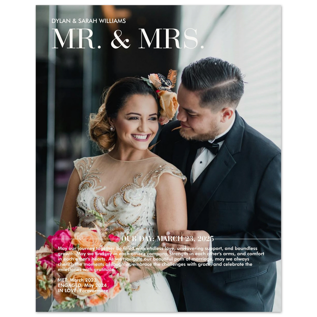 Mindful Message Personalized Portrait Poster — Custom Words of Love & Remembrance